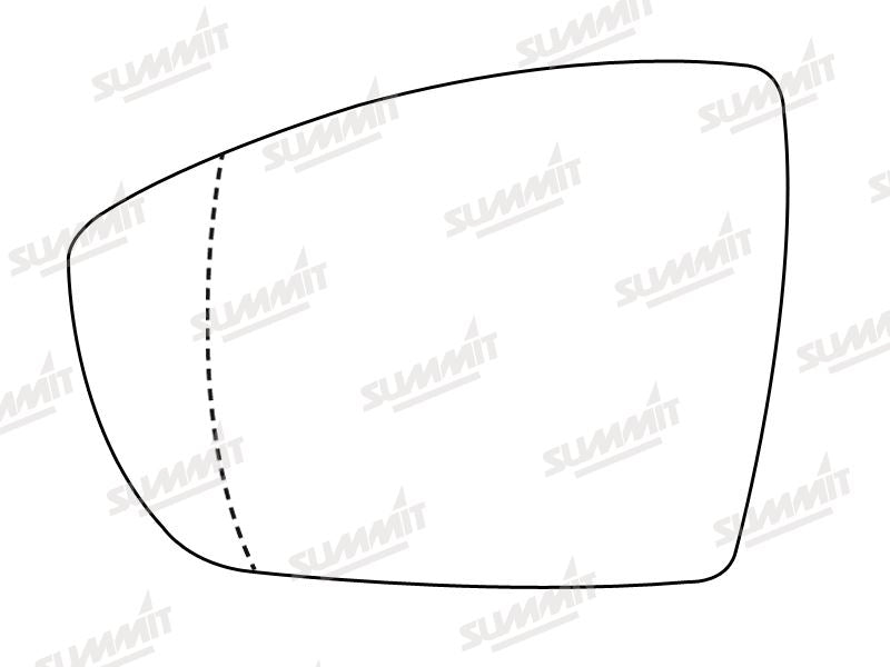 Summit Non-Heated Base Plate With Standard Mirror Glass fits Ford Kuga 08 on LHS - Summit - My Roof Bars