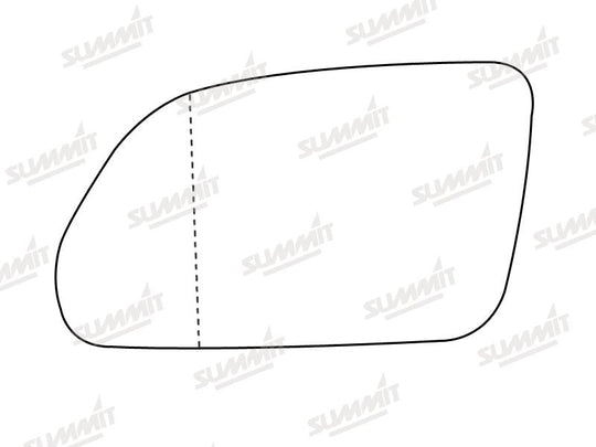 Summit Stick-On Standard Mirror Glass fits Skoda Octavia 2 VW Polo 05 on LHS - Summit - My Roof Bars