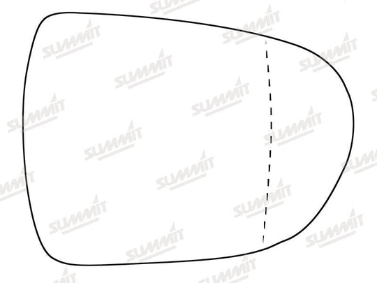 Summit Stick-On Standard Mirror Glass fits Hyundai i40 12 on RHS - Summit - My Roof Bars