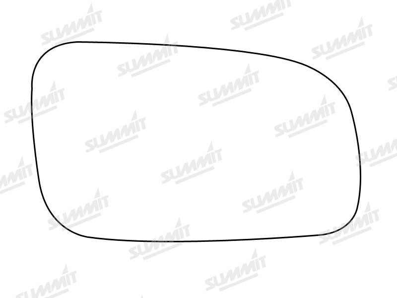Summit Stick-On Standard Mirror Glass fits VW Lupo 01 to 05 RHS - Summit - My Roof Bars