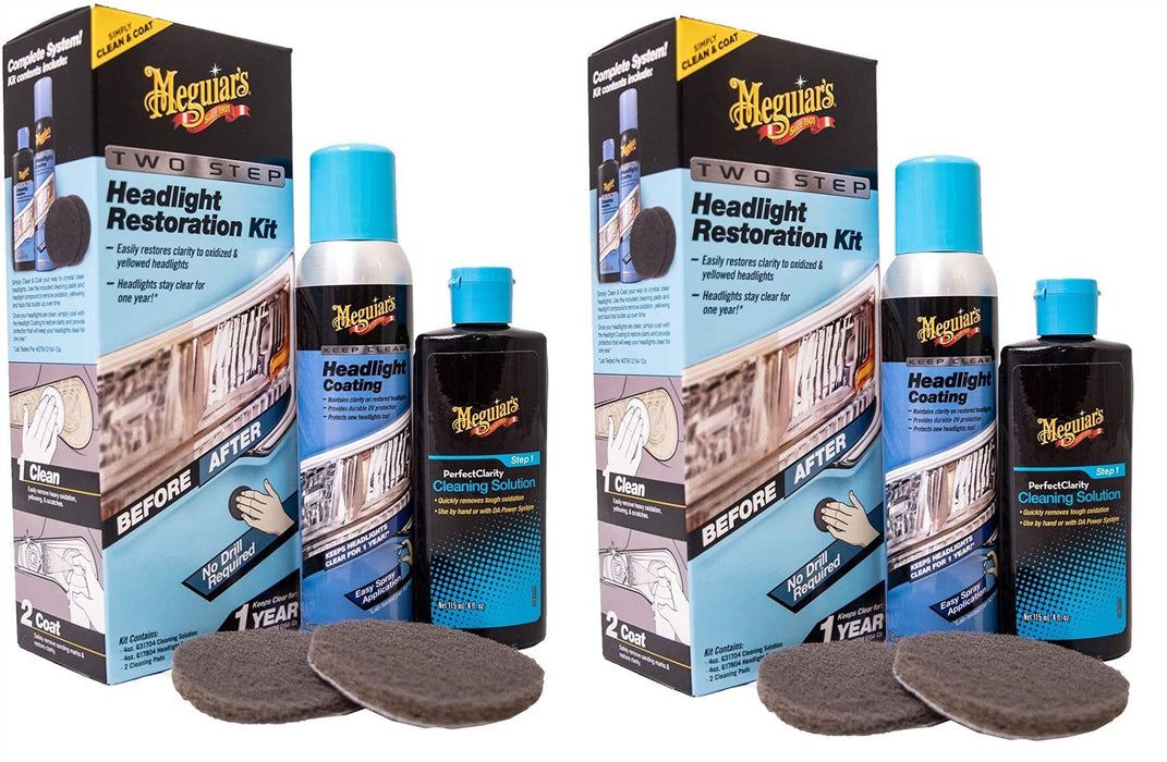 2x Meguiar's G2970EU Two Step Headlight Restoration Kit - Meguiar's - My Roof Bars