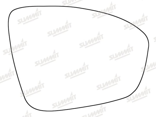 Summit Heated Base Plate With Standard Mirror Glass fits Renault Megane 2015 on RHS - Summit - My Roof Bars