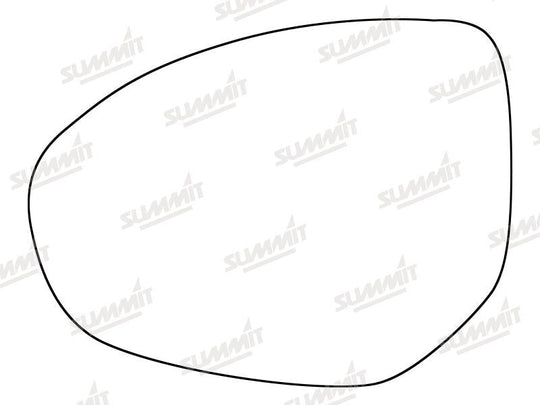 Summit Stick-On Standard Mirror Glass fits Mazda 2 07 to 12, Mazda 3 09 to 13 & Mazda 6 07 to 09 LHS - Summit - My Roof Bars