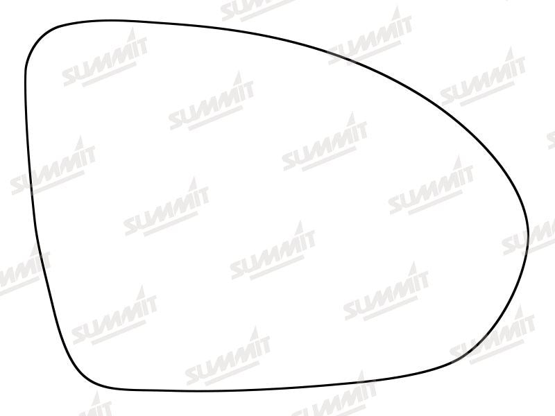 Summit Stick-On Standard Mirror Glass fits Smart Forfour 04 to 06 RHS - Summit - My Roof Bars