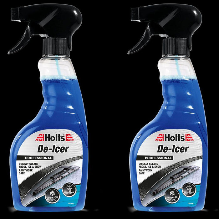2x Holts Car De-Icer Spray Melts Windscreen Ice Frost Snow Winter De icer 500ml - Holts - My Roof Bars