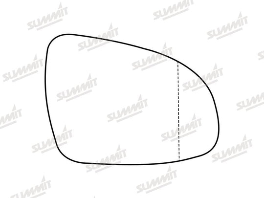 Summit Stick-On Standard Mirror Glass fits Kia Sportage 16 to 17 RHS - Summit - My Roof Bars