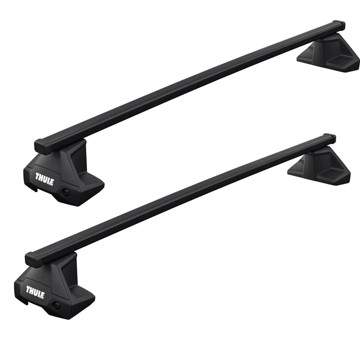 Thule SquareBar Evo Roof Bars Black fits Mitsubishi Triton Double Cab 2015-2023 4 doors with Fixed Points - Thule - My Roof Bars