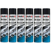 6 x Holts Car De-Icer Melts Windscreen Ice Frost Snow Aerosol Deicer 600ml - Holts - My Roof Bars