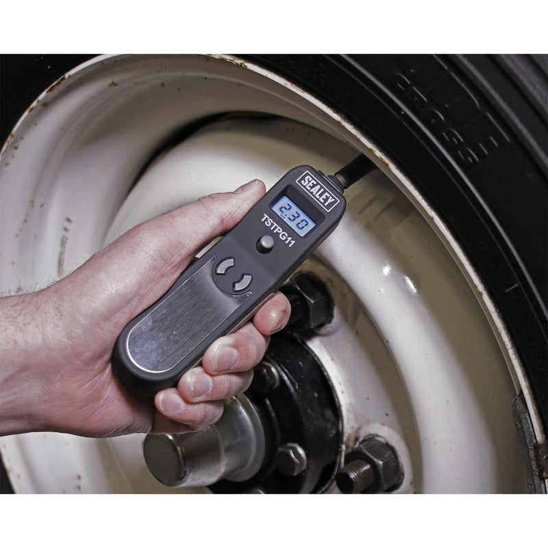 Sealey Digital Tyre Pressure & Tread Depth Gauge TSTPG11 - Sealey - My Roof Bars