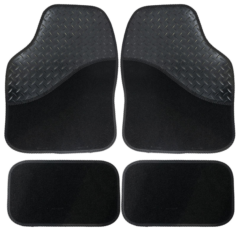 Universal Car Carpet Floor Mats Set with Rubber Pad - UKB4C - My Roof Bars