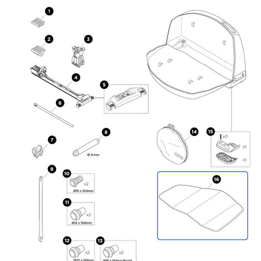 Thule Inside Board Spare / Replacement Part 1500052468 / 52468 - Thule - My Roof Bars