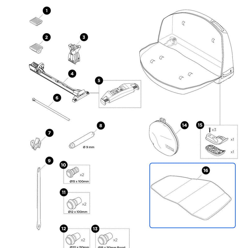 Thule Inside Board Spare / Replacement Part 1500052468 / 52468