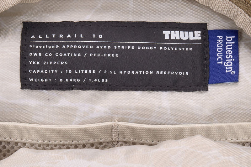 Thule AllTrail hydration pack 10L Faded Khaki tan