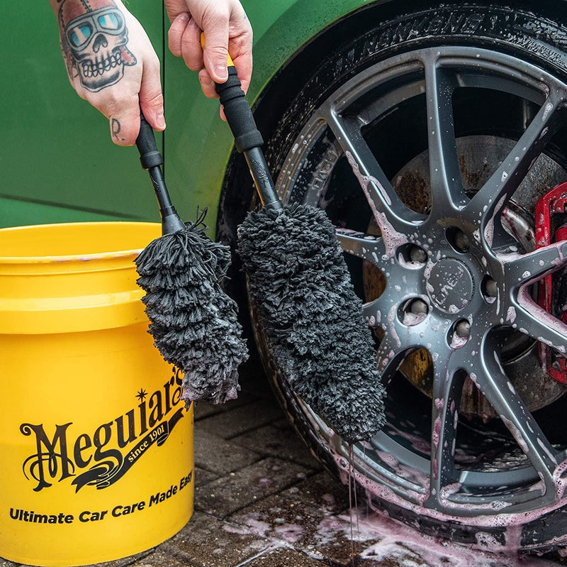 2x Meguiar's X1901EU Supreme Wheel Brush Large