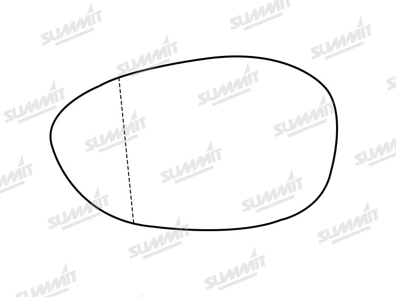 Summit Stick-On Aspheric Mirror Glass fits Alfa Romeo Brera, 4C & 8C Spider LHS - Summit - My Roof Bars