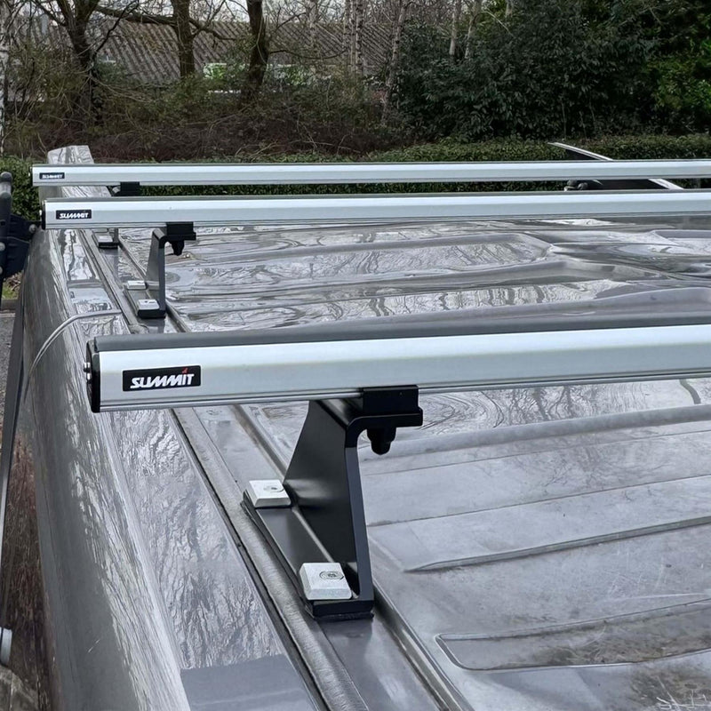 Summit Commercial 3 x Aluminium Fixed Point Roof Bars Rack 1.3m SULC-001