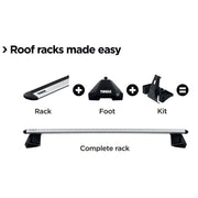 Thule ProBar Evo Roof Bars Aluminum fits Hyundai Tucson (Glass Roof) 2015-2021 SUV 5-dr with Normal Roof - Thule - My Roof Bars