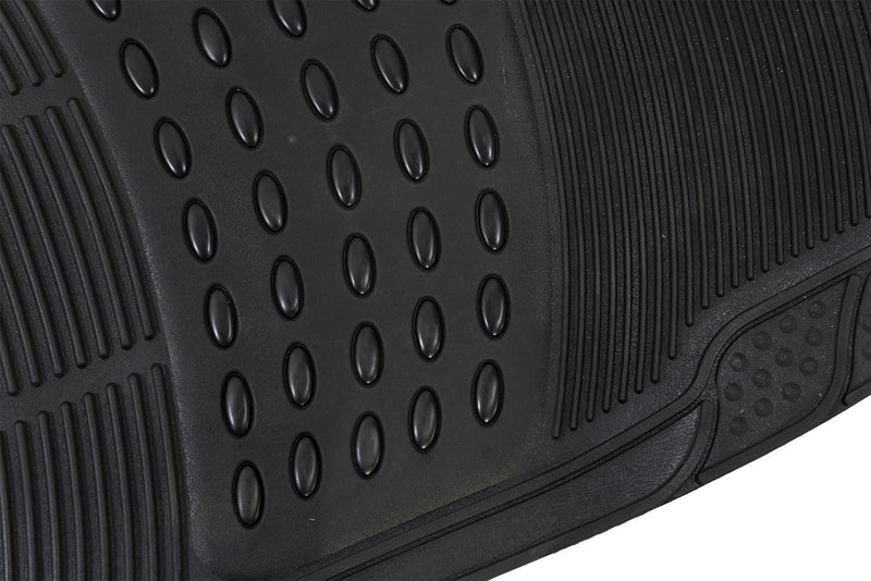 4 Pcs/Set Durable Universal Black Rubber Car Mat Set Non Slip Grip Van Mats