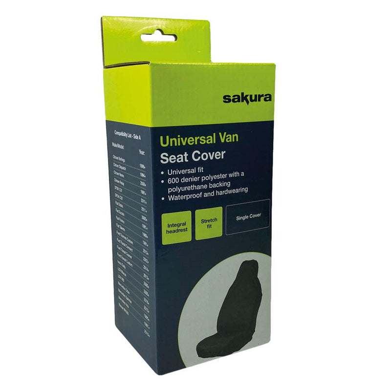 Sakura Universal Heavy Duty Waterproof Van Seat Cover Drivers Single - Sakura - My Roof Bars