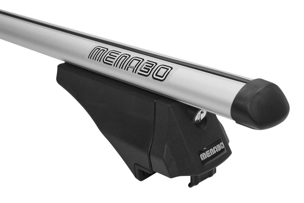 Menabo Tiger Silver Roof Bars fits Land Rover Discovery 2017-2024 SUV 5D w Raised Rails - Menabo - My Roof Bars