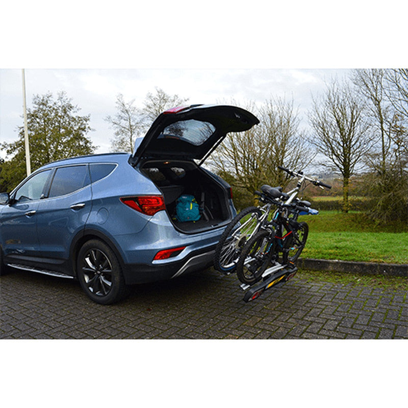 Maypole Towball Mounted Car Rear Tow Bar Cycle Holder 2 Bike Carriers w Electrics