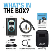 Ring Automotive RTC4000 cordless tyre inflator air compressor car pump. Recharge - Ring Automotive - My Roof Bars