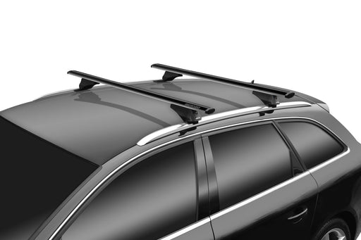 Menabo Leopard Black Roof Bars fits Peugeot 508 2011-2024 Estate 5D w Flush Rails - Menabo - My Roof Bars