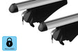 Menabo Tiger Silver Roof Bars fits BMW X6 F16 2015-2018 SUV 5D w Flush Rails - Menabo - My Roof Bars