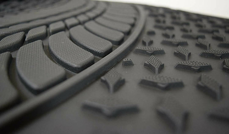 Heavy Duty Rubber Tyre Tred Car Floor Mats Set Non Slip Washable Universal Fit