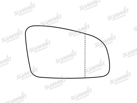 Summit Stick-On Aspheric Mirror Glass fits Renault Espace 03 to 15 RHS - Summit - My Roof Bars