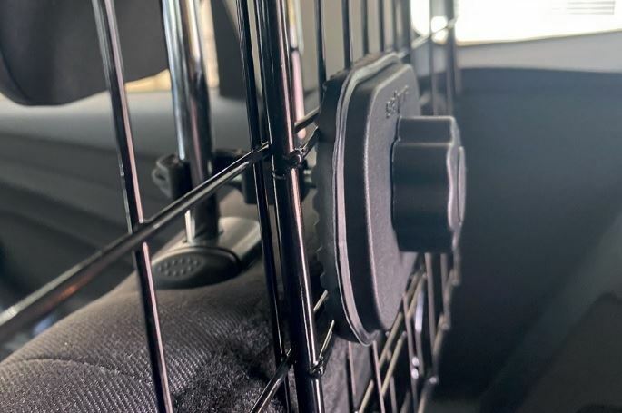 Sakura SS5453 Car Partition SUV Dog Guard Mesh Headrest In Black - Sakura - My Roof Bars