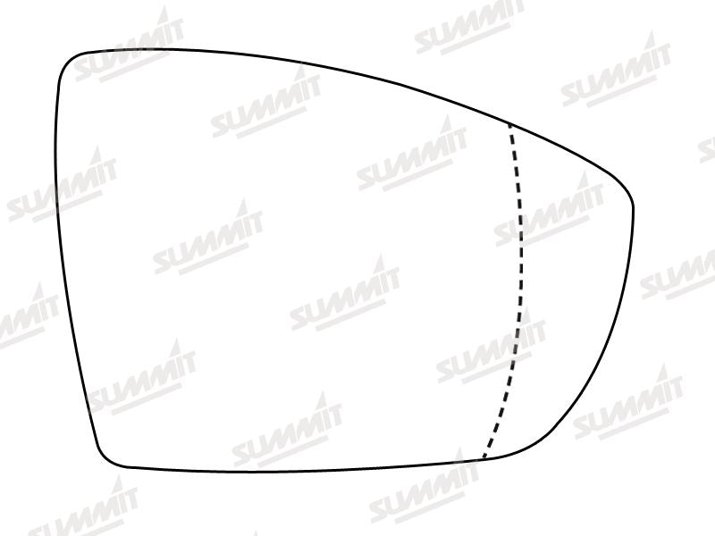 Summit Stick-On Aspheric Mirror Glass fits Ford Galaxy, S Max 06 on Kuga 08 on RHS - Summit - My Roof Bars