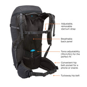 Thule AllTrail X 35L hiking backpack - Obsidian - Thule - My Roof Bars