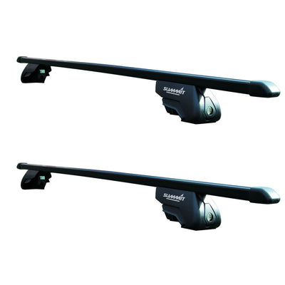 Summit SUP-830C Premium Vehicle Specific Railing Roof Bars - Steel, Locking, Set of 2