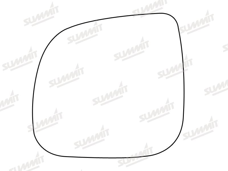 Summit Heated Base Plate With Commercial Mirror Glass fits VW Transporter T6 LHS - Summit - My Roof Bars