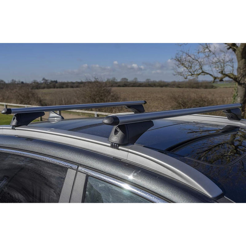 Summit SUM-005 Locking Roof Bars in Aluminium (Pair of) For Cars with Flush Rails - 1.35m, Silver - Summit - My Roof Bars