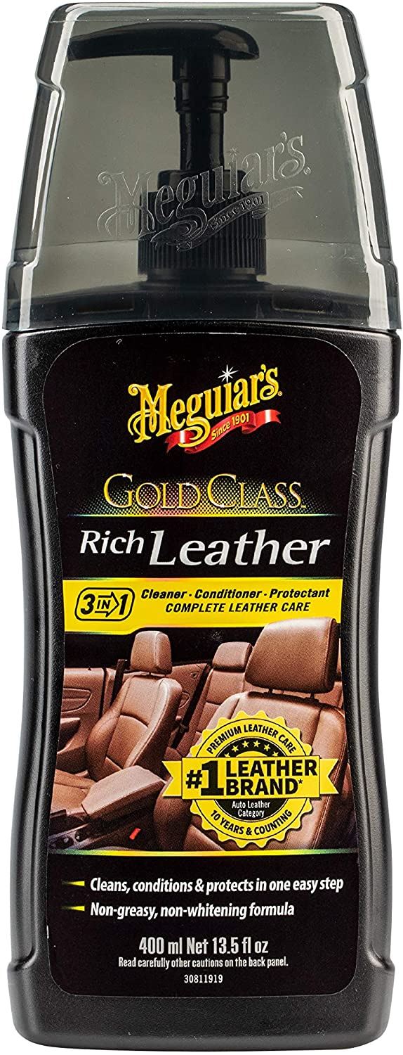 2x Meguiar's G17914EU Gold Class Rich Leather Cleaner and Conditioner 400ml - Meguiar's - My Roof Bars