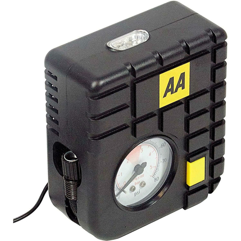 AA 12V Car Tyre Air Compressor Inflator LED Pump Pressure Gauge Cigarette Socket - AA - My Roof Bars