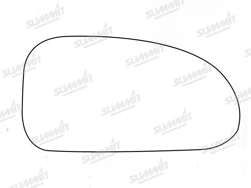 Summit Stick-On Standard Mirror Glass fits Hyundai Coupe RHS - Summit - My Roof Bars