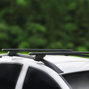 Roof Bars Rack Aluminium Black fits Volkswagen Taigo 2022- For Raised Rails - Summit - My Roof Bars