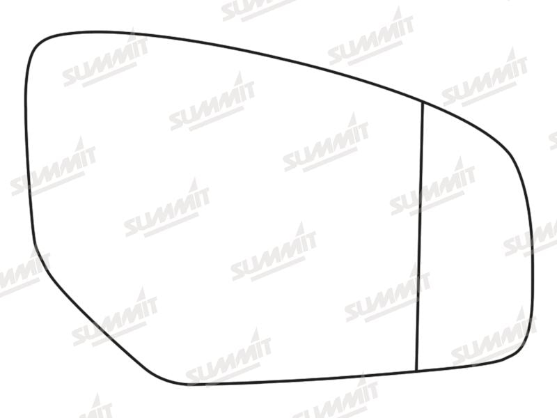 Summit Stick-On Aspheric Mirror Glass fits Honda Civic RHS - Summit - My Roof Bars