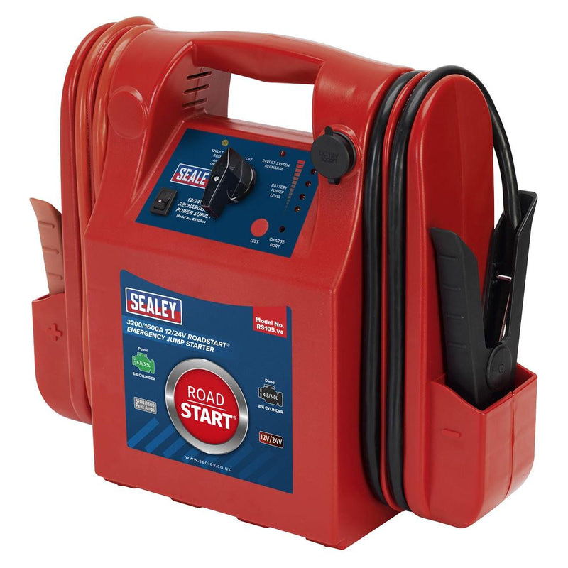 Sealey RoadStartï Emergency Jump Starter 12/24V 3200/1600 Peak Amps RS105 - Sealey - My Roof Bars