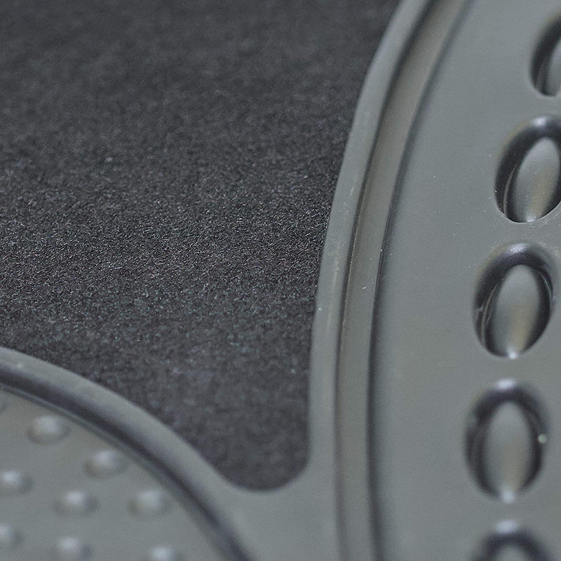 4 PCS Car Mats Rubber & Carpet Black Universal Fit Heavy Duty Non Slip - Sakura - My Roof Bars