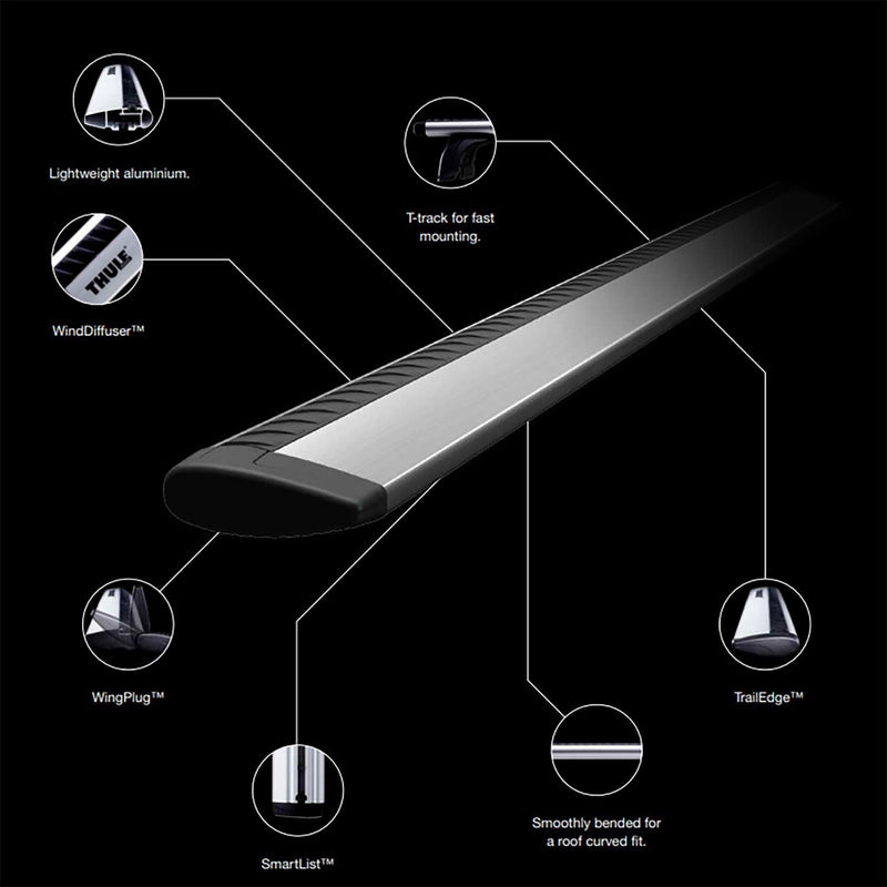 Thule WingBar Evo Roof Bars Aluminum fits Hyundai Ioniq 9 2025- 5 doors with Flush Rails - Thule - My Roof Bars