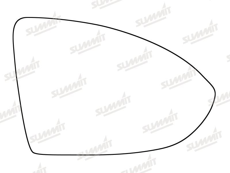 Summit Stick-On Standard Mirror Glass fits VW Golf Mk 7 13 on RHS - Summit - My Roof Bars