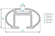 Menabo Tiger Silver Roof Bars fits Mitsubishi Outlander 2013-2024 SUV 5D w Flush Rails - Menabo - My Roof Bars