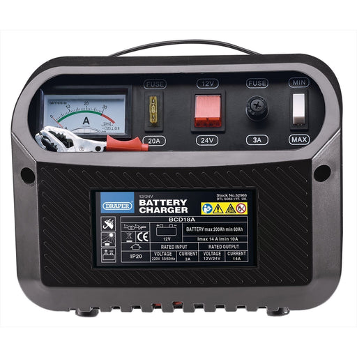 Draper 12/24V Battery Charger, 10 - 14A 52965 - Draper - My Roof Bars