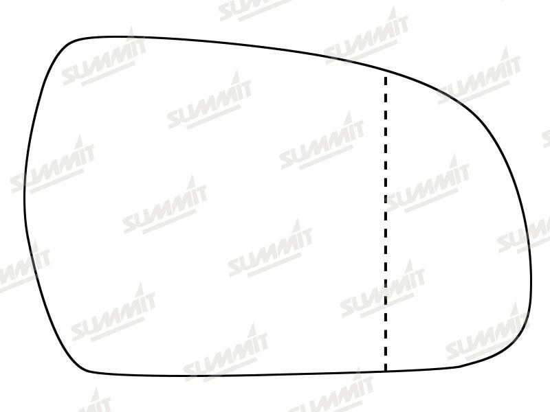 Summit Heated Backing Plate with Standard Glass fits Audi A5 11-16 RHS - Summit - My Roof Bars