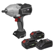 Premier SV20 Series Cordless Impact Wrench Kit 20V 4Ah - 2 Batteries - Sealey Premier - My Roof Bars
