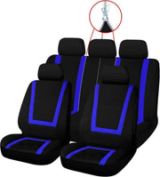 Sakura Greenwich Blue and Black Full Front Rear Seat Covers Set - Sakura - My Roof Bars
